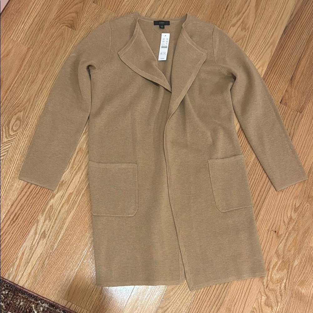 J. Crew Camel Open Front Cardigan